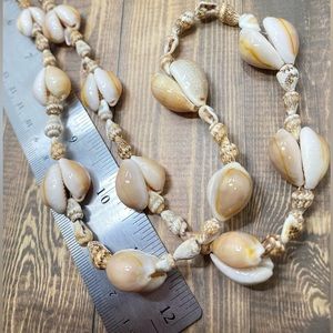 Sea shell beaded summer beach long necklace